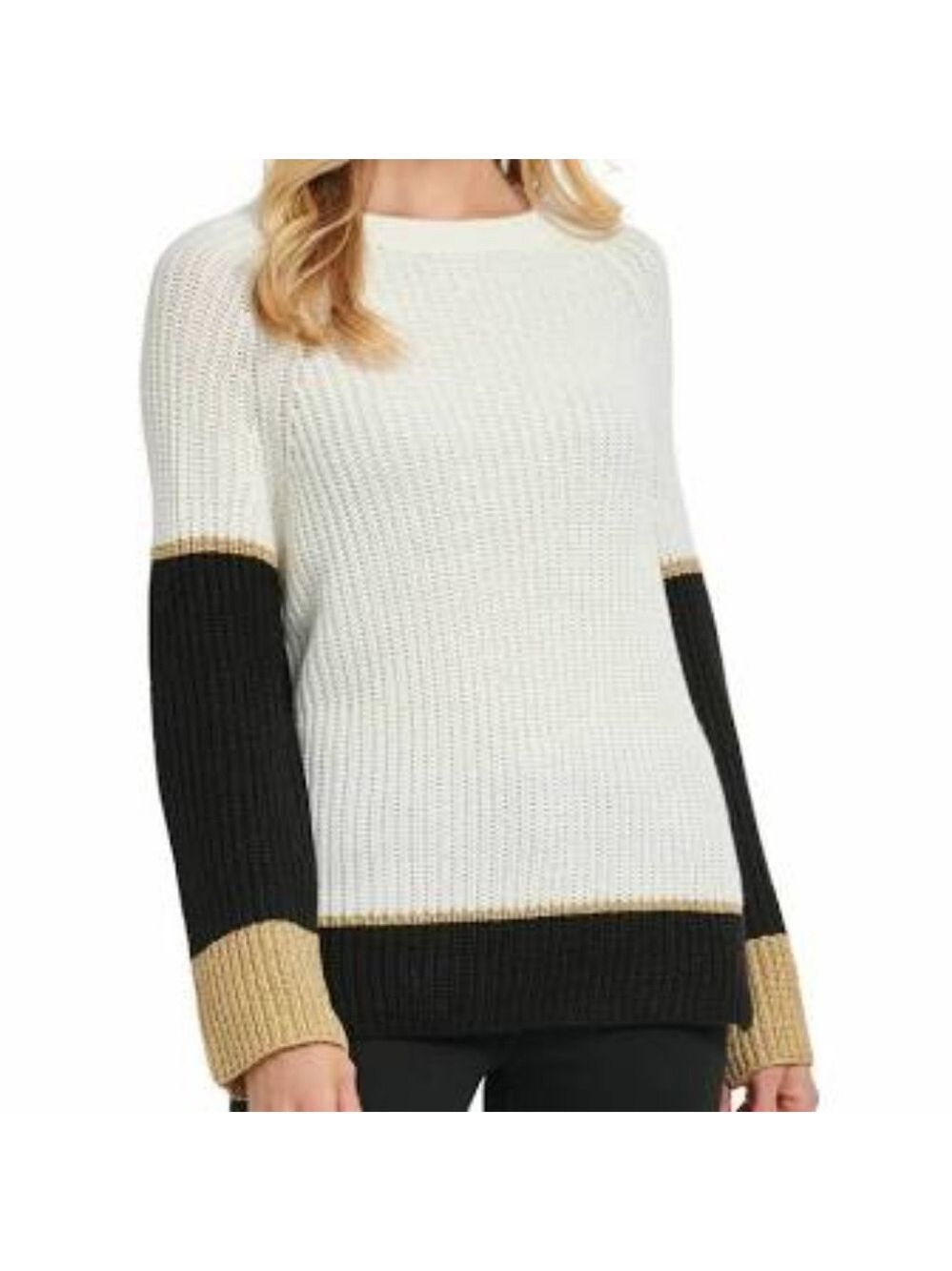 DKNY Colorblock Crewneck Sweater
